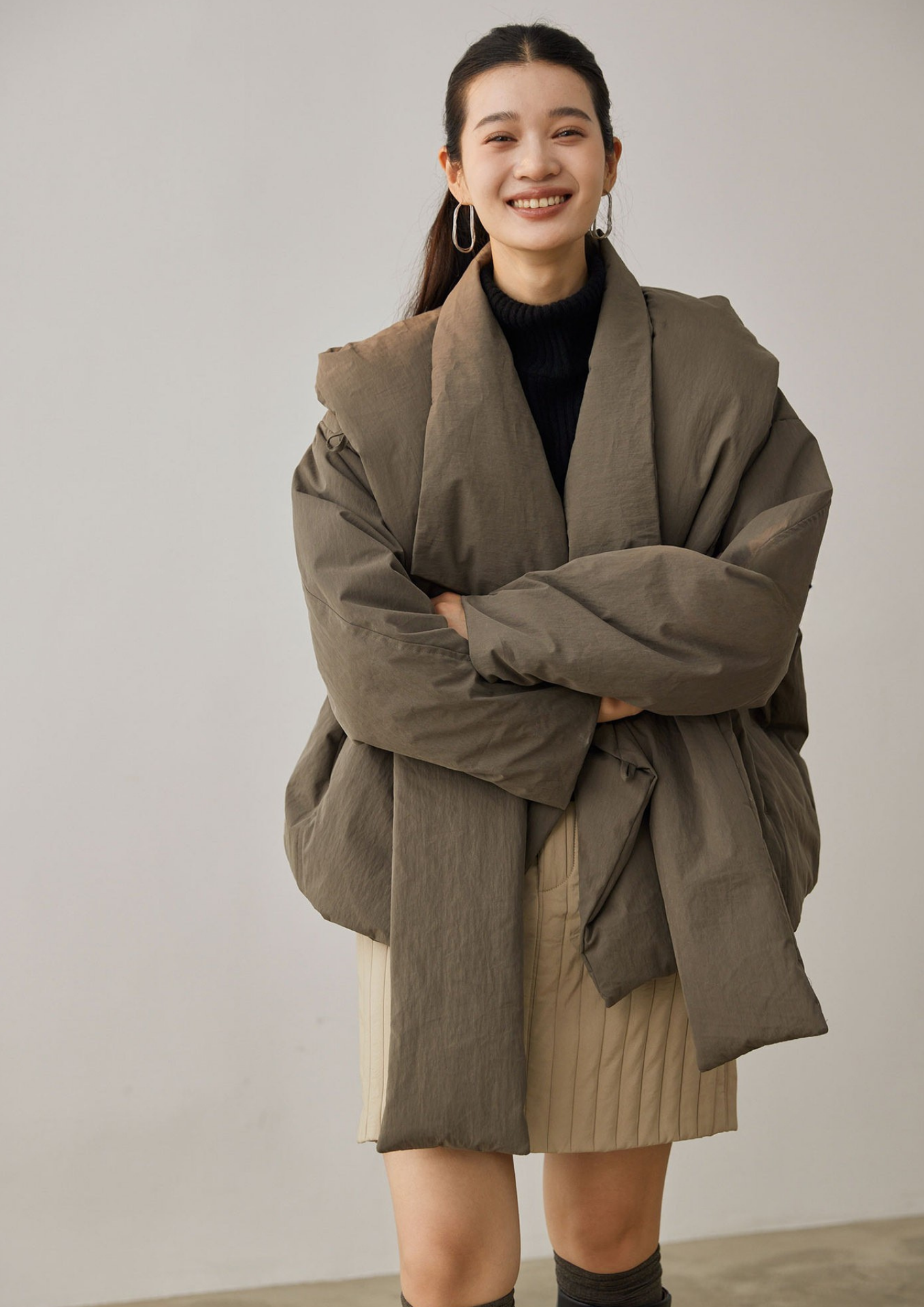 Scarfinity Short Down Coat