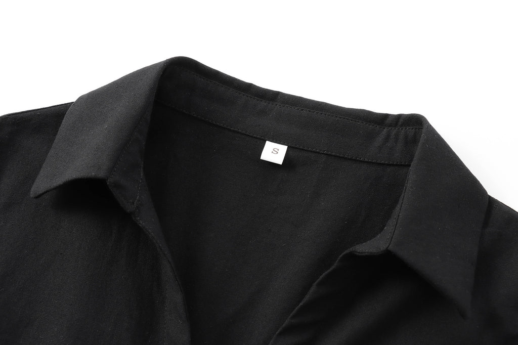 The Loop & Tie Maxi Shirt Dress
