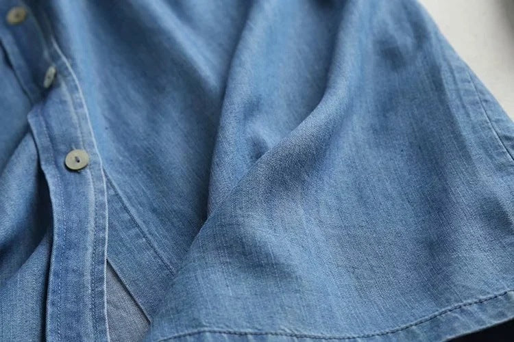 Denim Belted Shirt Dress