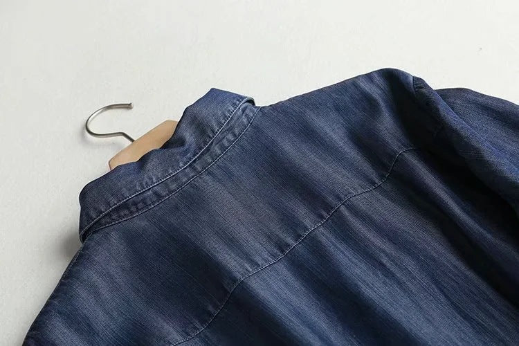 Denim Belted Shirt Dress