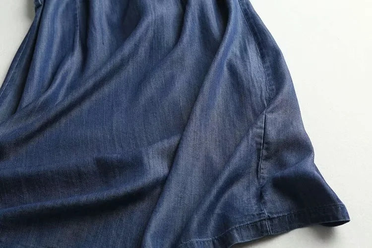 Denim Belted Shirt Dress