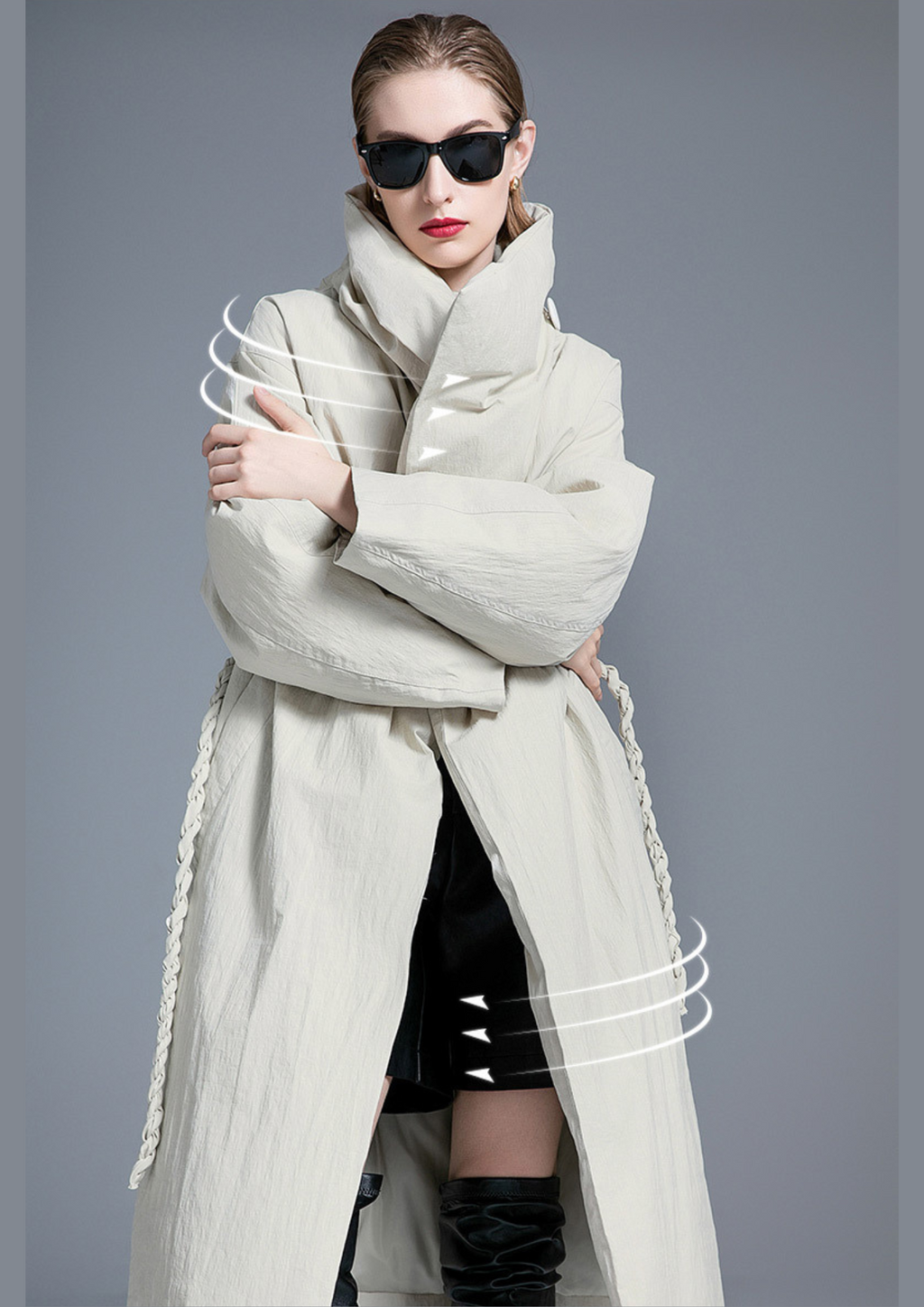 Cascade Collar Coat