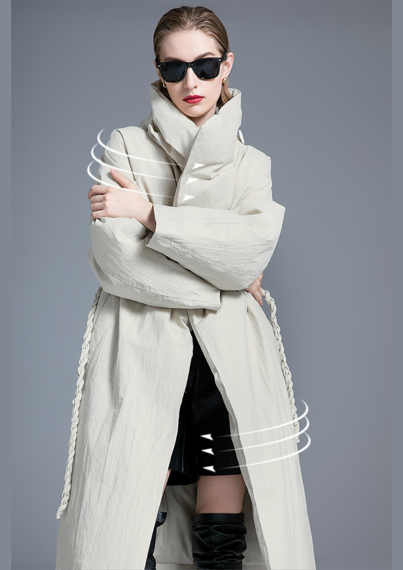 Cascade Collar Coat